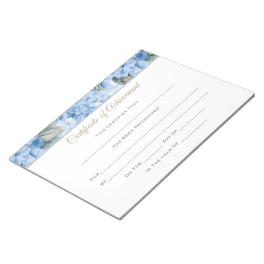 Erfolgsbescheinigung Notizblock (angewinkelt)