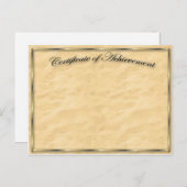 Erfolgsbescheinigung Postkarte (Vorne/Hinten)