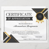 Erfolgsbewertungszeugnis (Vorne/Hinten)