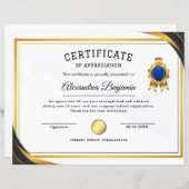 Erfolgsbewertungszeugnis (Vorne/Hinten)