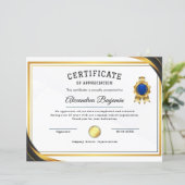 Erfolgsbewertungszeugnis (Stehend Vorderseite)