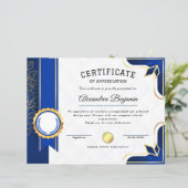 Erfolgsbewertungszeugnis (Stehend Vorderseite)