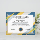 Erfolgsbewertungszeugnis (Stehend Vorderseite)