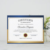 Erfolgsbewertungszeugnis (Stehend Vorderseite)