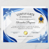 Erfolgsbewertungszeugnis (Vorne/Hinten)