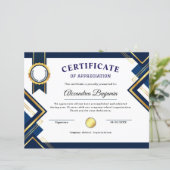 Erfolgsbewertungszeugnis (Stehend Vorderseite)