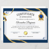 Erfolgsbewertungszeugnis (Vorne/Hinten)