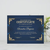 Erfolgsbewertungszeugnis (Stehend Vorderseite)