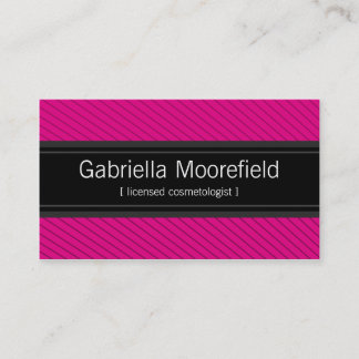 Erfolgschwarze rosa Cosmetologist-Visitenkarten Visitenkarte