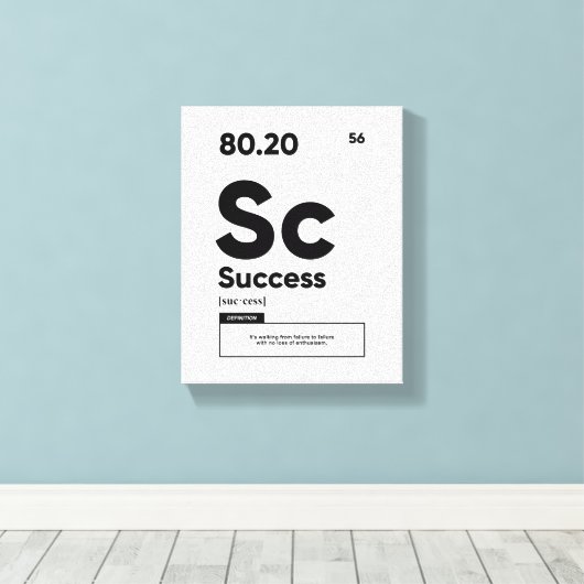 Erfolgsdefinition | Motivierend Kostenvoranschlags Leinwanddruck (Insitu (Holzboden))