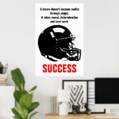 Erfolgsfußball Motivierend Inspiration Kunst Poster (Heimbüro)