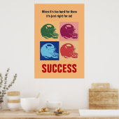 Erfolgsfußball Motivierend Inspiration PopArt Poster (Küche)