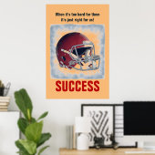Erfolgsfußball Motivierend Inspiration PopArt Poster (Heimbüro)