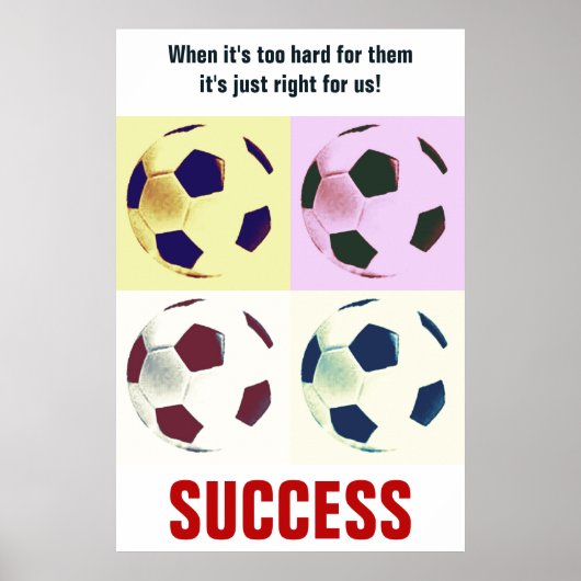 Erfolgsfußball Motivierend Inspiration Poster (Vorne)