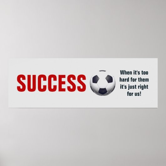 Erfolgsfußball Motivierend Inspiration Poster (Vorne)