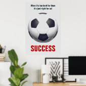 Erfolgsfußball Motivierend Inspiration Poster (Heimbüro)