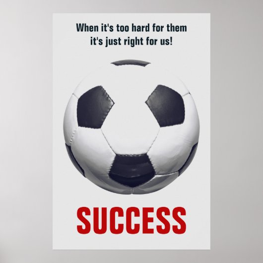 Erfolgsfußball Motivierend Inspiration Poster (Vorne)