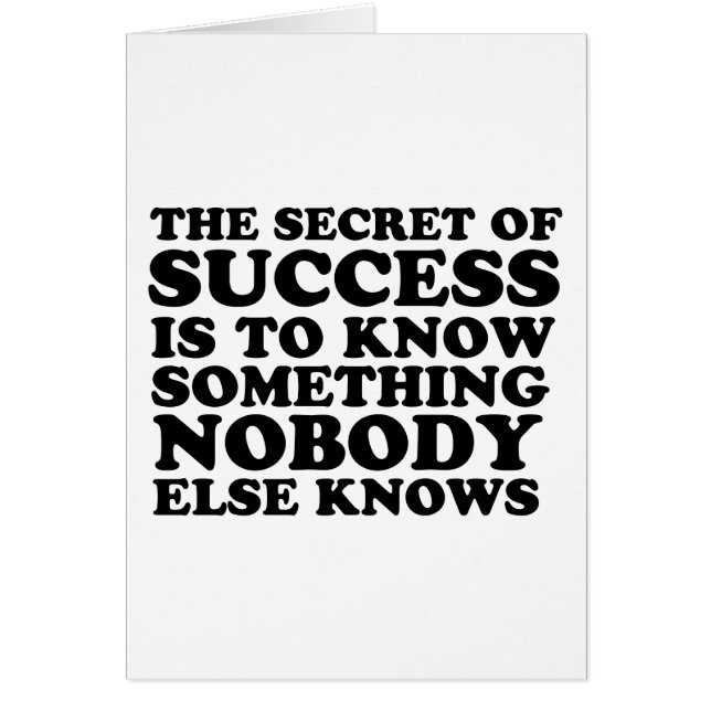 Erfolgsgeheimnis (Vorne)