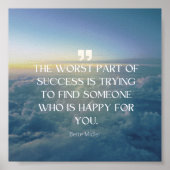 Erfolgsgeheimnisse - Bette Midler Zitat Poster (Vorne)