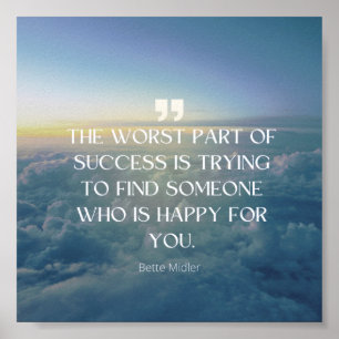 Erfolgsgeheimnisse - Bette Midler Zitat Poster