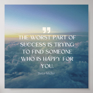 Erfolgsgeheimnisse - Bette Midler Zitat Poster