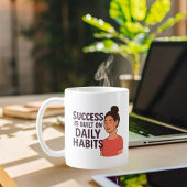 Erfolgsgewohnheiten motivierend kaffeetasse