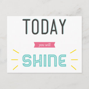 Erfolgsglück Motivierende Lebensweisheit Postkarte