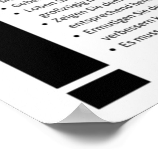 Erfolgsgrundsätze Poster (Ecke)