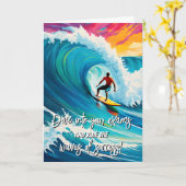 Erfolgskarte für Surfer-Wellen GCSE ALevel SAT Karte (Gelbe Blume)