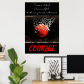 Erfolgskurs Basketball Inspiration Poster (Heimbüro)