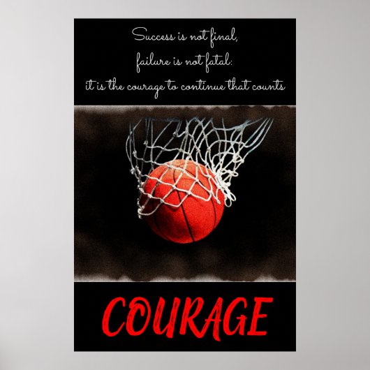 Erfolgskurs Basketball Inspiration Poster (Vorne)