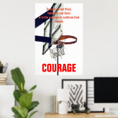 Erfolgskurs Basketball Inspiration Poster (Heimbüro)
