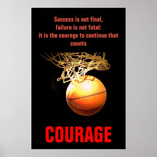 Erfolgskurs Basketball Inspiration Poster (Vorne)