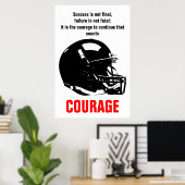 Erfolgskurs Fußball Inspiration Motivation Poster (Heimbüro)