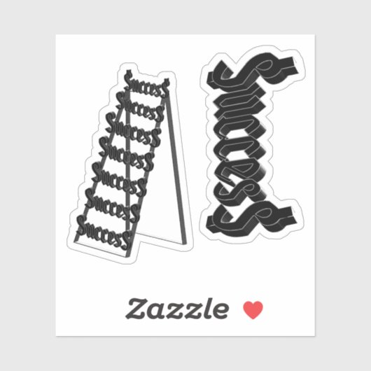 Erfolgsleiter Aufkleber (Blatt)