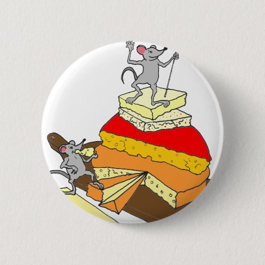 Erfolgsmensch-Käse-Liebhaber Button (Vorderseite)
