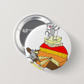 Erfolgsmensch-Käse-Liebhaber Button (Vorne & Hinten)