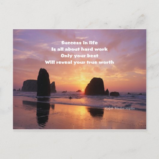 Erfolgsmotivation Postkarte (Vorderseite)