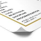 Erfolgsnahrung Inspirierend Fakten Poster (Ecke)