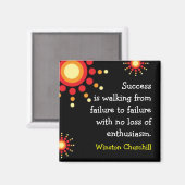 Erfolgsquote Motivierend Schwarzes Magnet (Vorderseite/Rückseite)