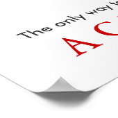 Erfolgsquote Quote Motivierend Basketball Player Poster (Ecke)