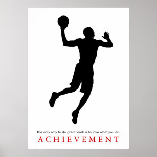 Erfolgsquote Quote Motivierend Basketball Player Poster