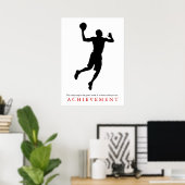Erfolgsquote Quote Motivierend Basketball Player Poster (Heimbüro)