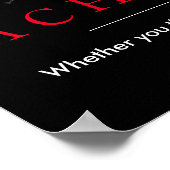 Erfolgsquote Schwarz/Weiß Poster (Ecke)