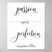 Erfolgsquote Schwarz-weißes Passionsbüro Poster (Vorne)