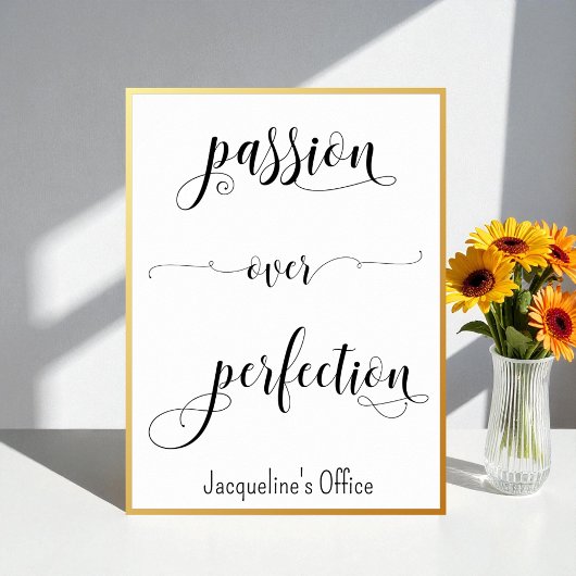 Erfolgsquote Schwarz-weißes Passionsbüro Poster