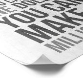 Erfolgsquote Sie können eine Million machen Poster (Ecke)