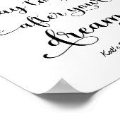 Erfolgsquote Tägliche Motivation Schwarz-weiß Poster (Ecke)