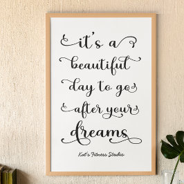 Erfolgsquote Tägliche Motivation Schwarz-weiß Poster