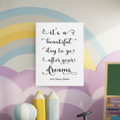 Erfolgsquote Tägliche Motivation Schwarz-weiß Poster